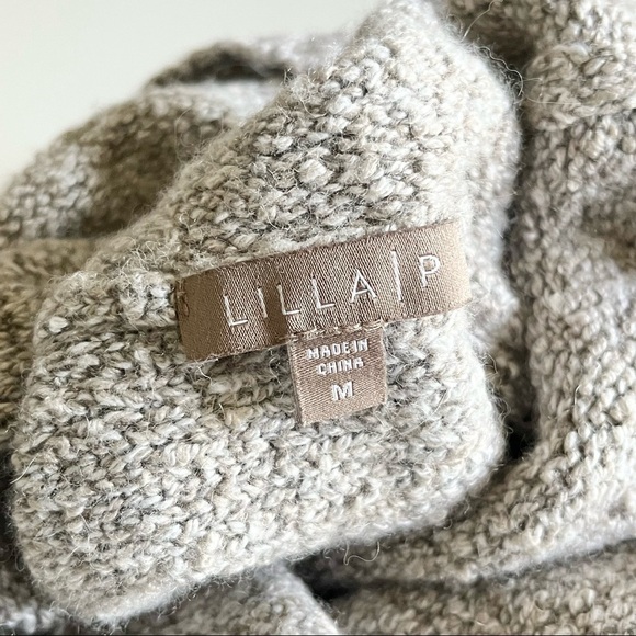 Lilla P Wool Alpaca Blend Slub Cowl Neck Sweater Size M - Picture 9 of 11